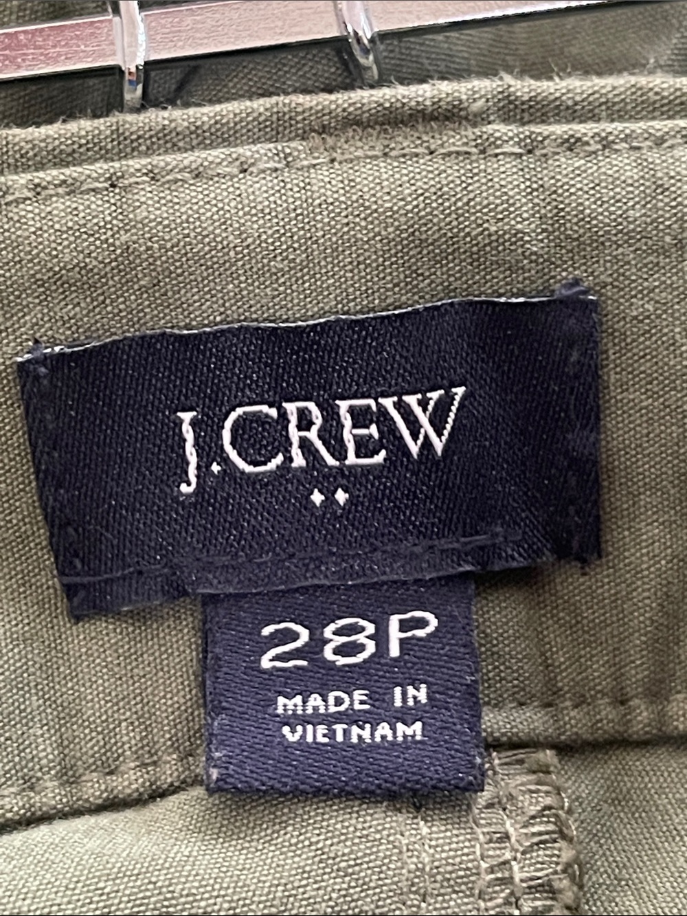 J. Crew Factory black Lizzie olive green wide straight leg pants trousers 28p - Picture 14 of 15
